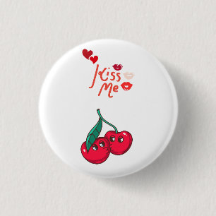 Funny Cherries in Love 3 Cm Round Badge