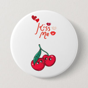 Funny Cherries in Love 7.5 Cm Round Badge