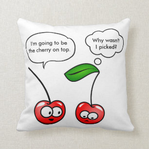 Funny Cherry Puns Joke Cushion