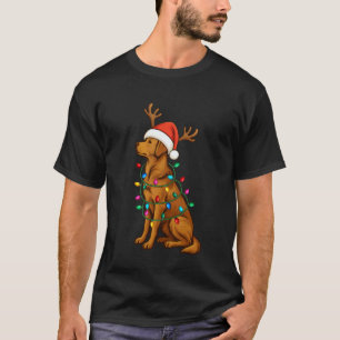 Funny Chesapeake Bay Retriever Christmas Lights Sa T-Shirt