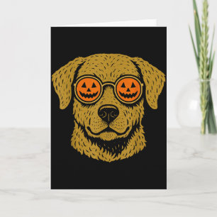 Funny Chesapeake Bay Retriever Halloween Dog Pumpk Card