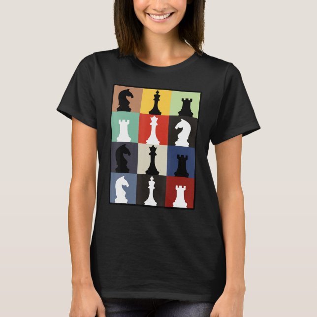 Funny Chess Board Tee Game Humour Set Player Chess (Front)