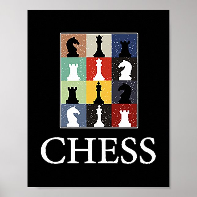 Funny Chess Board Tee Game Humour set Player Chess Poster (Front)