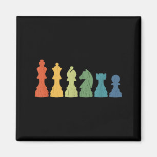 Funny Chess Eces Board Game Lover Player Themed Ch Magnet