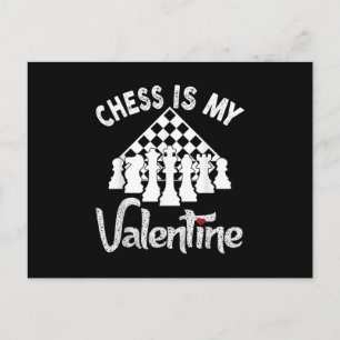 Funny Chess Is My Valentine Coach Player Fan Lover Postcard