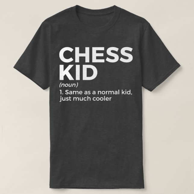 Funny Chess Kid Definition Chess Player T-Shirt (Design Front)