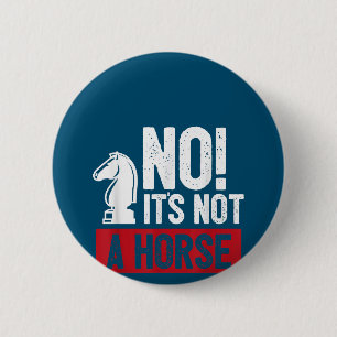 Funny Chess King Castling Design 6 Cm Round Badge