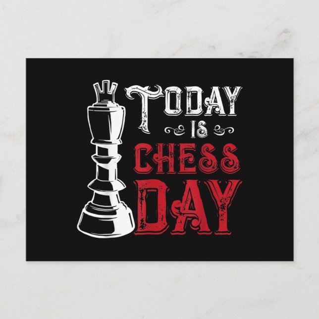 Funny Chess King Castling Design Announcement Postcard (Front)