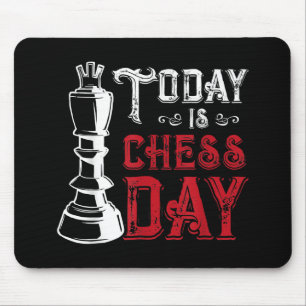 Funny Chess King Castling Design Mouse Pad