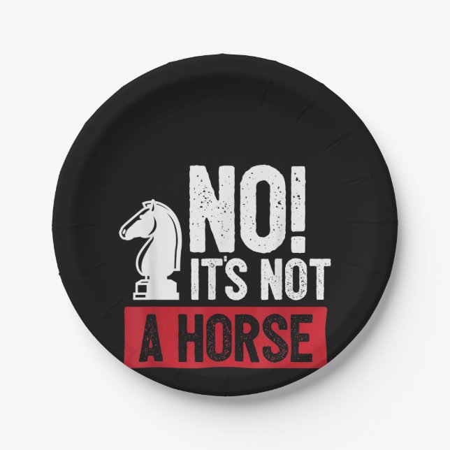 Funny Chess King Castling Design Paper Plate (Front)