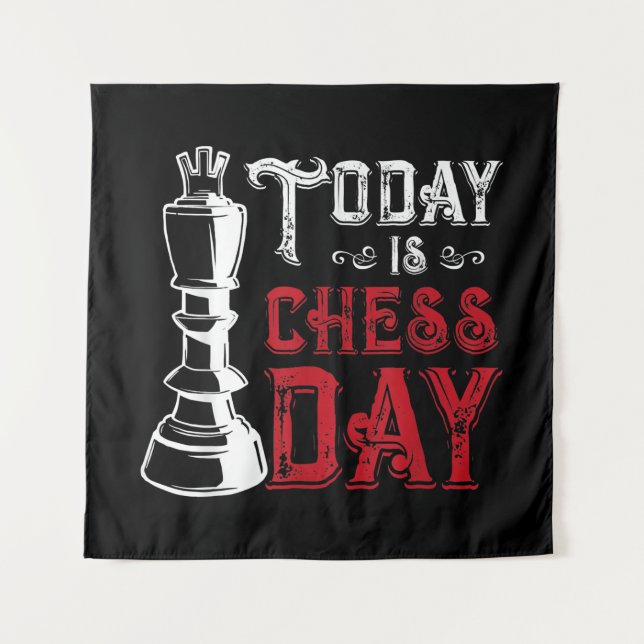 Funny Chess King Castling Design Tapestry (Front)
