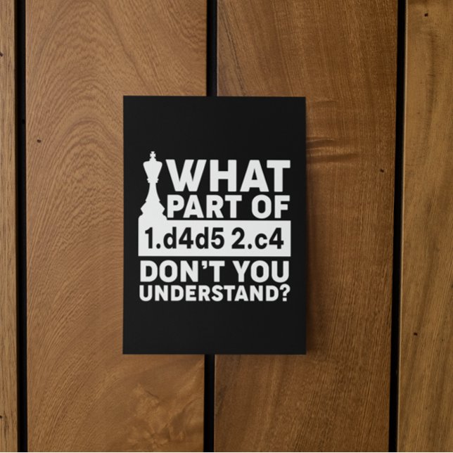 Funny Chess Move Black and White Postcard (funny chess pieces move black white postcard)