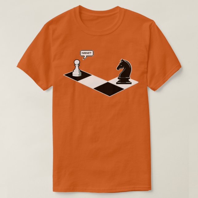 Funny Chess Pawn And Knight japanese style Nani 20 T-Shirt (Design Front)