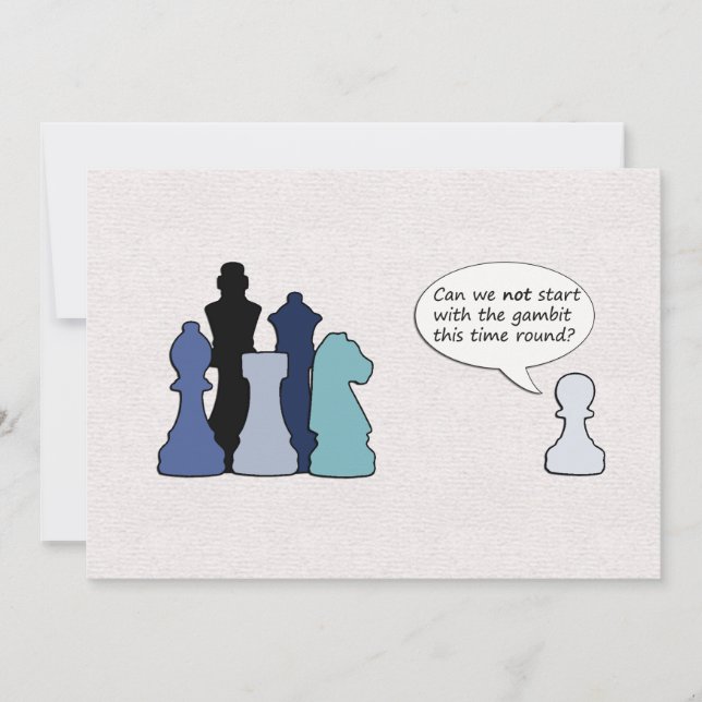 Funny Chess Pieces Postcard (Front)
