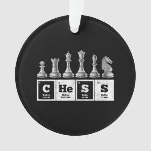 funny chess player geek periodic system chemistry ornament