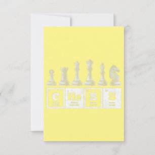 funny chess player geek periodic system chemistry thank you card