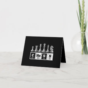 funny chess player geek periodic system chemistry thank you card