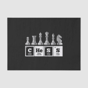 funny chess player geek periodic system chemistry tissue paper