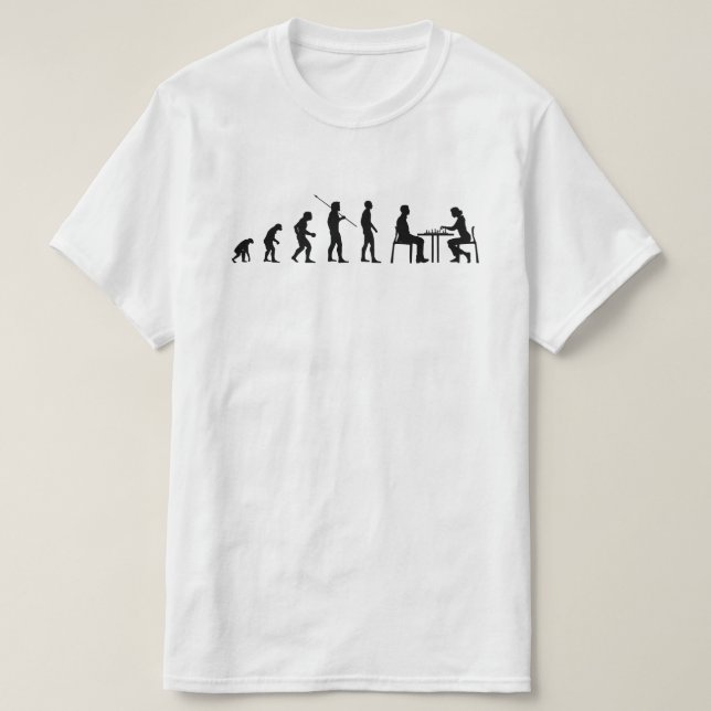 Funny Chess Players Mankind Evolution Parody Bv T-Shirt (Design Front)