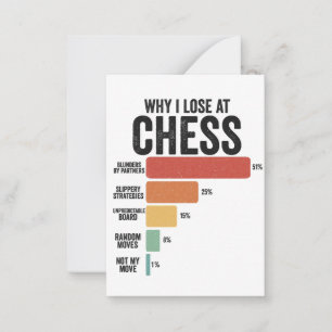 Funny Chess Sport Why I Lose At Chess Game Retro Card