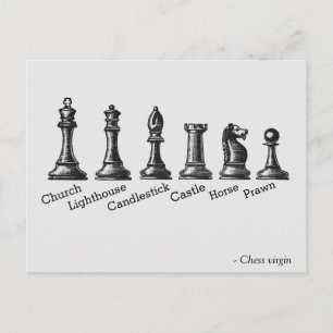 Funny Chess Virgin Postcard