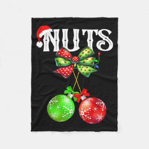 Funny Chest Nuts Chestnuts Matching Family Christm Fleece Blanket