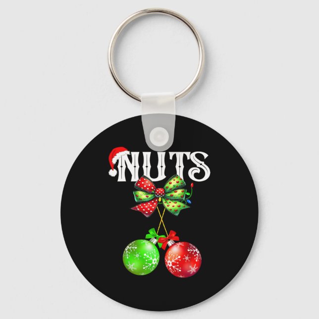 Funny Chest Nuts Chestnuts Matching Family Christm Key Ring (Front)