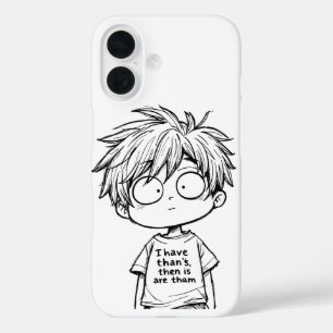 Funny Chibi Anime Boy iPhone / iPad case