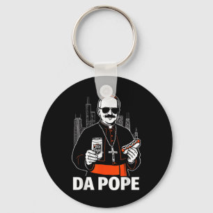 Funny Chicago Pope Leo Xiv Graphic  Key Ring