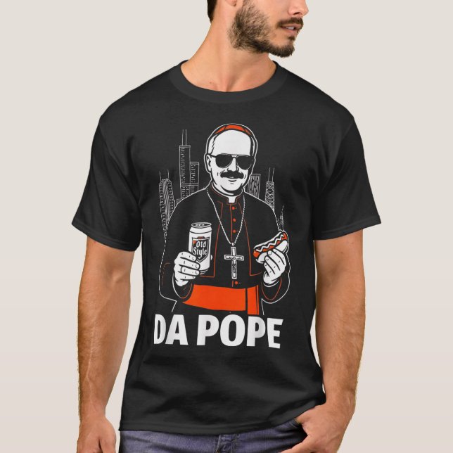 Funny Chicago Pope Leo Xiv Graphic  T-Shirt (Front)