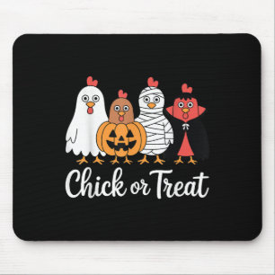 Funny Chick Or Treat Chicken Halloween  Mouse Pad