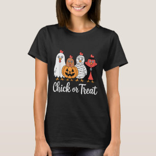 Funny Chick Or Treat Chicken Halloween T-Shirt