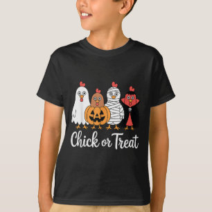 Funny Chick Or Treat Chicken Halloween  T-Shirt