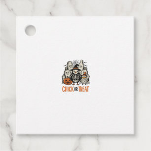 Funny Chick Or Treat Halloween Chicken Graphic_1 Favour Tags