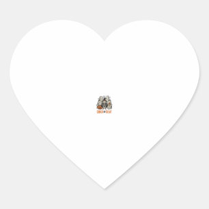 Funny Chick Or Treat Halloween Chicken Graphic_1 Heart Sticker