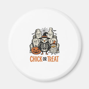 Funny Chick Or Treat Halloween Chicken Graphic_1 Magnet