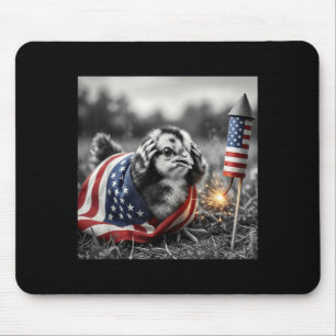 Funny Chicken Aamerican Usa Flag 250 Years 4th Of Mouse Pad