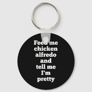 Funny Chicken Alfredo Pasta Lover Gift Italian Foo Key Ring