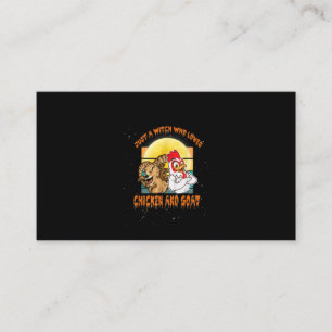 Funny Chicken And Goat Halloween Costume Gift Business Card