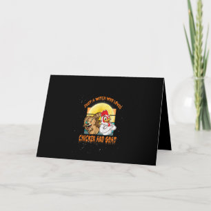 Funny Chicken And Goat Halloween Costume Gift Card