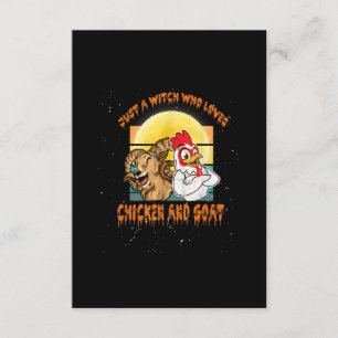 Funny Chicken And Goat Halloween Costume Gift Enclosure Card