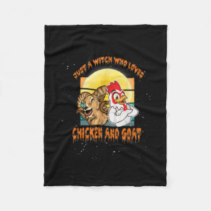 Funny Chicken And Goat Halloween Costume Gift Fleece Blanket