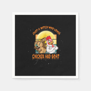 Funny Chicken And Goat Halloween Costume Gift Napkin