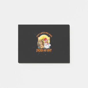 Funny Chicken And Goat Halloween Costume Gift Post-it Notes