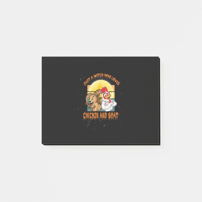 Funny Chicken And Goat Halloween Costume Gift Post-it Notes (Front)