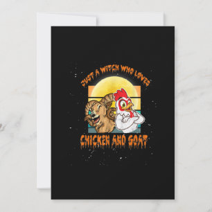 Funny Chicken And Goat Halloween Costume Gift Save The Date