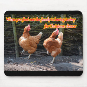 Funny Chicken and Rooster Memes with Funny Images Mouse Pad