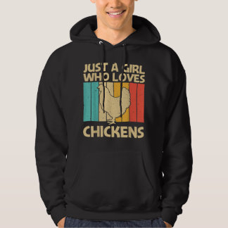 Funny Chicken Art For Girls Mum Chicken Farmer Pou Hoodie