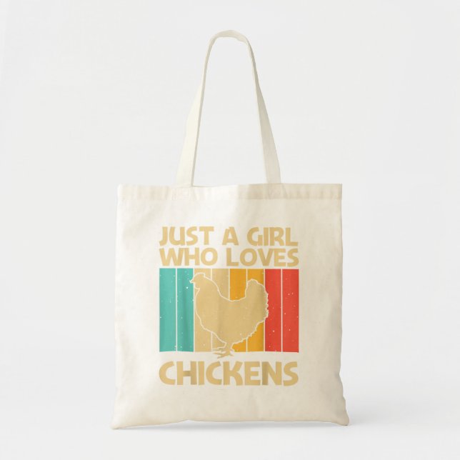 Funny Chicken Art For Girls Mum Chicken Farmer Pou Tote Bag (Front)