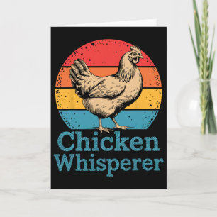 Funny Chicken Art For Men Women Rooster Chicken Fa Card